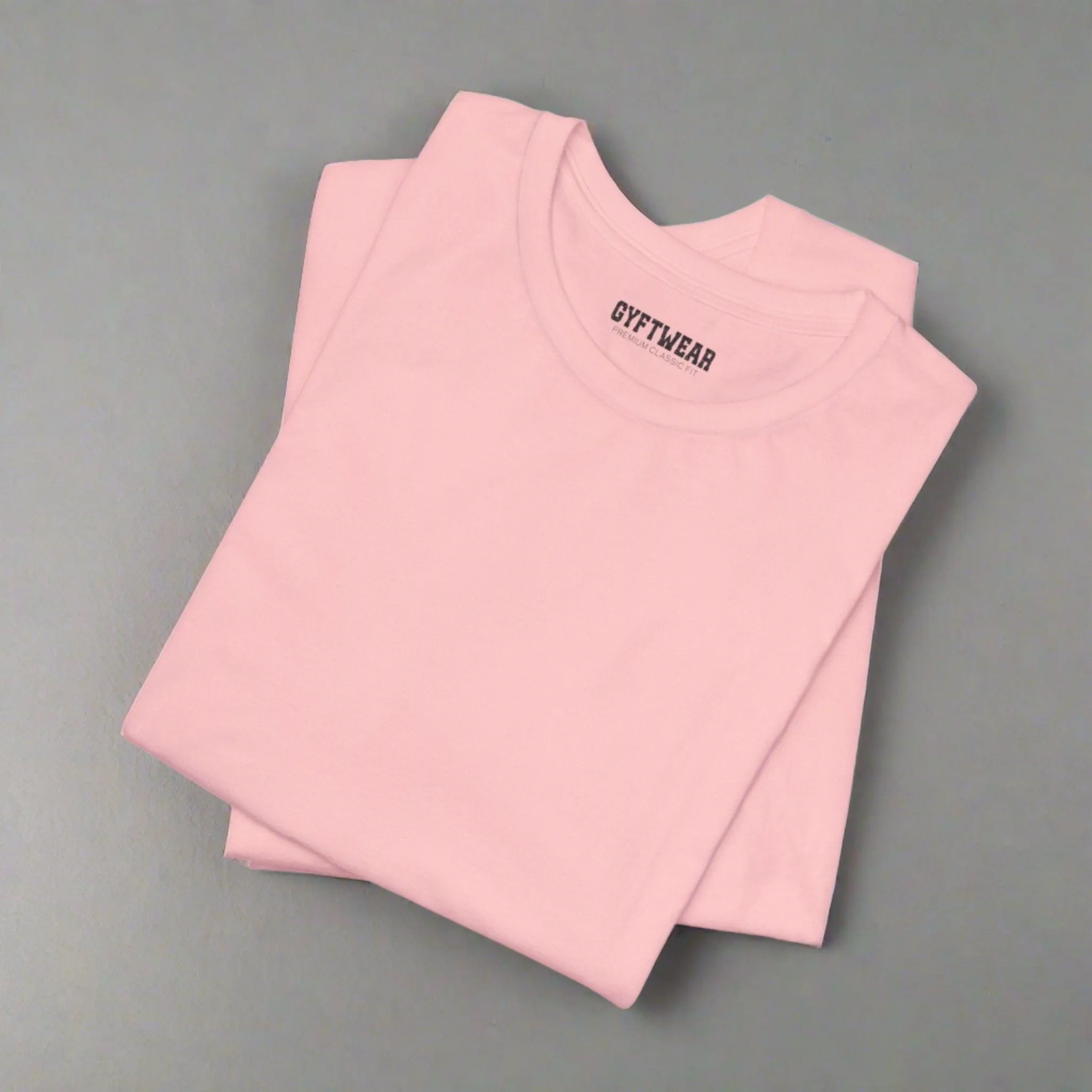 Men's Pink T Shirts Premium Casual Short Sleeve Classic Fit Crew Neck Shirts