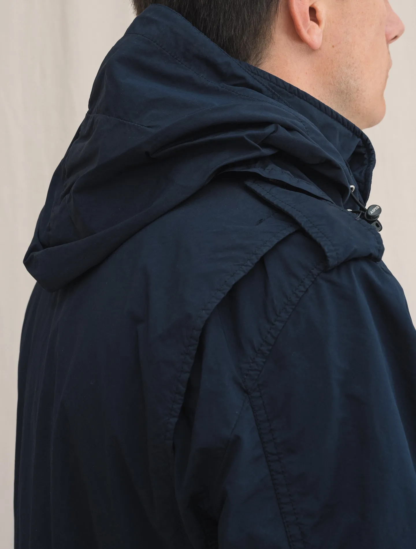 Newcamp Garment Dyed Nylon Field Jacket Navy