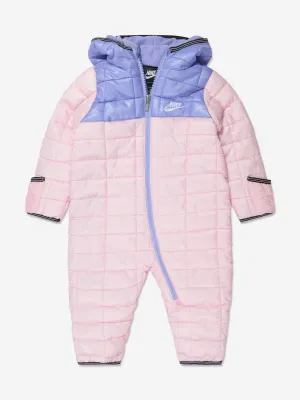 Nike Baby Girls Colourblock Snowsuit in Pink