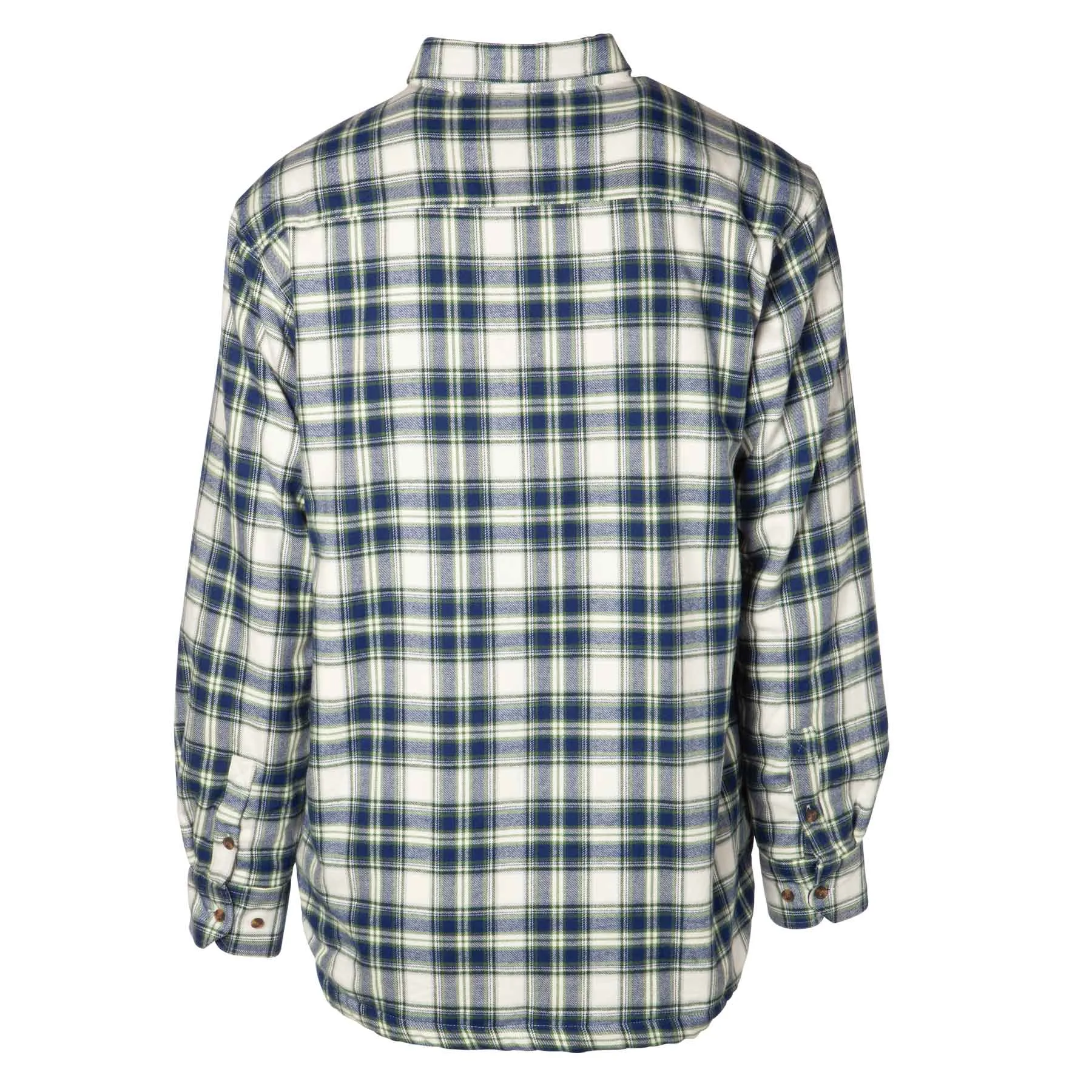 Plaid Fleece Lined Shirt- Green and Blue