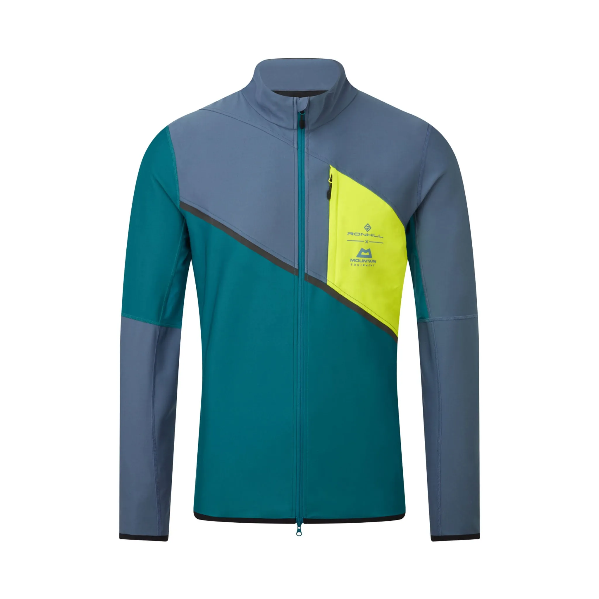 Ronhill | Men's Tech GORE-TEX Windstopper Jacket - Deep Teal/Lake Acid