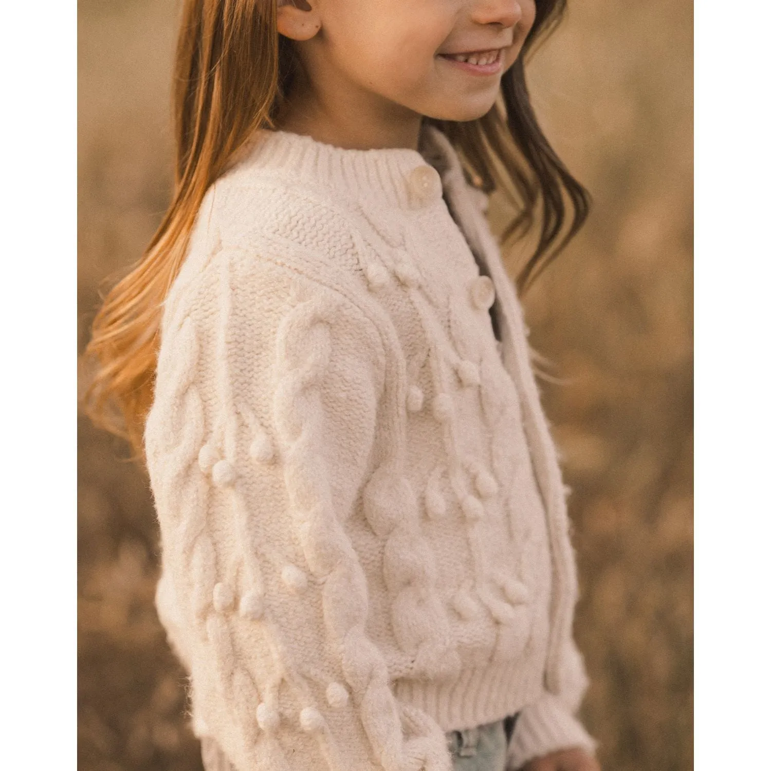 Rylee   Cru Bobble Cardigan - Shell