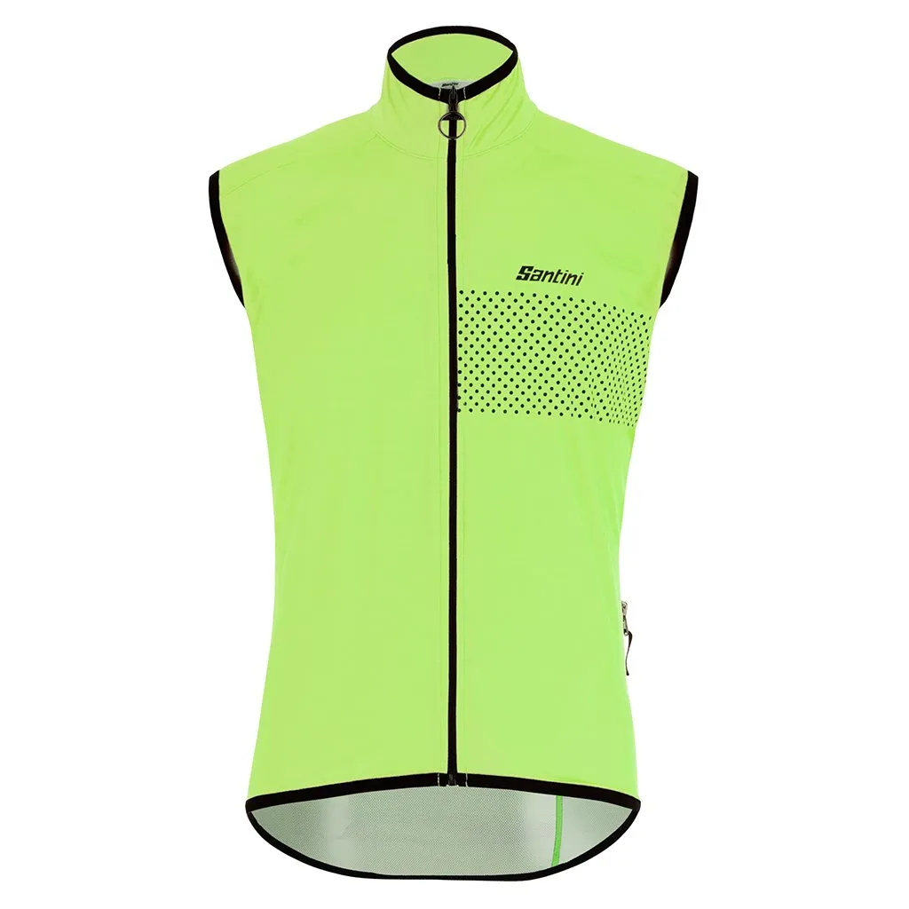 Santini Guard Nimbus Rain-Wind Vest - Fluo Green