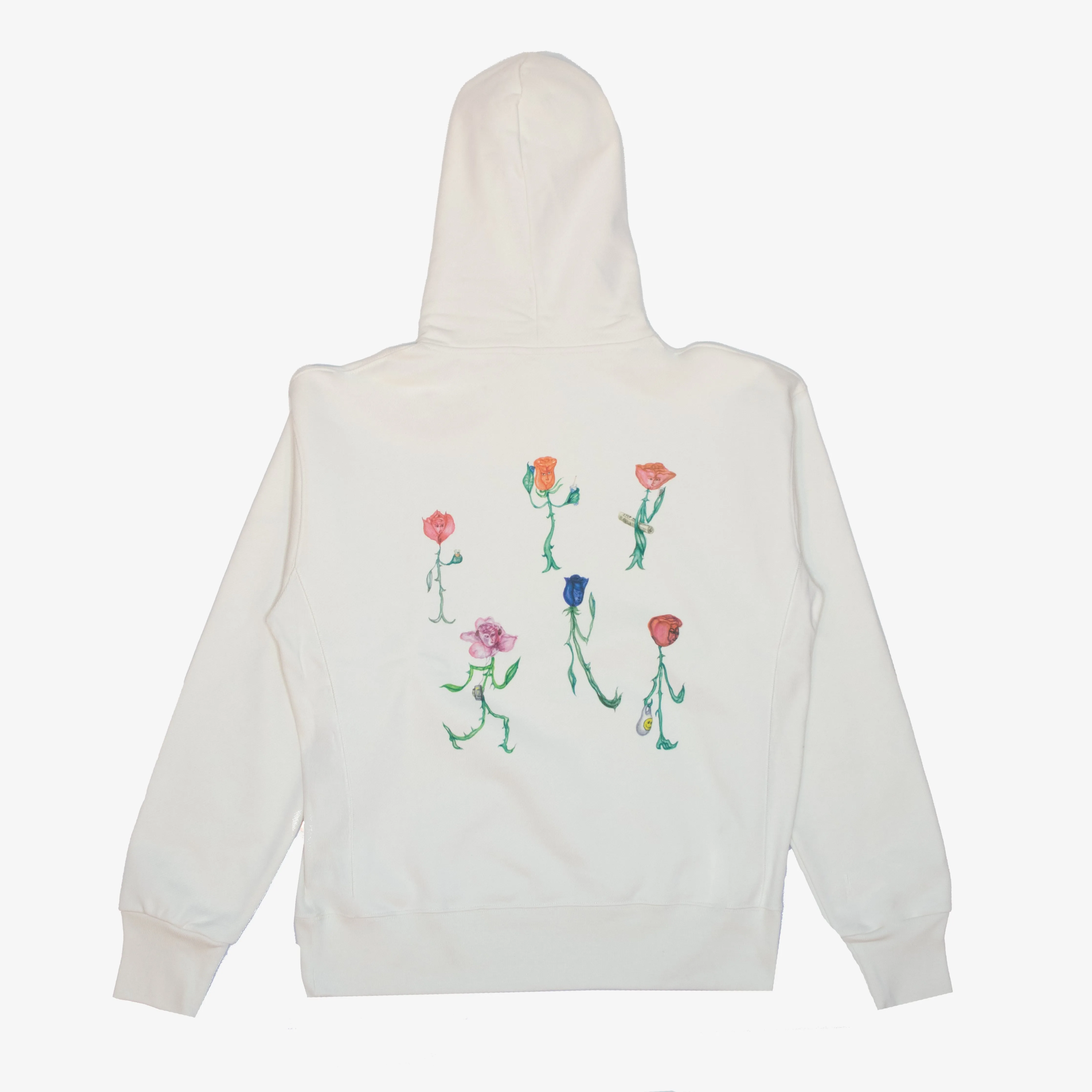 SOULLAND Flowers Hoodie Off White