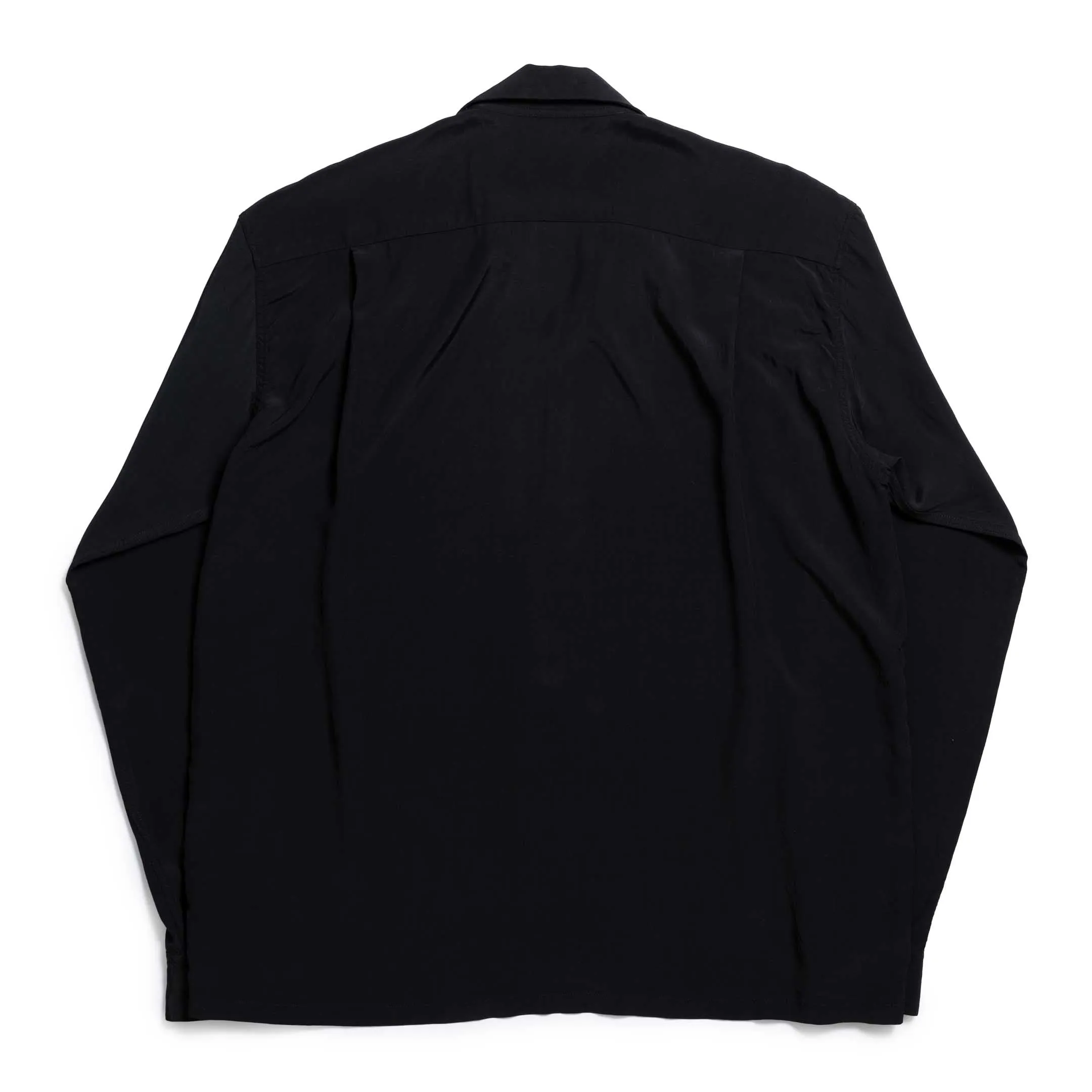 Style Eyes by Toyo Enterprise Plain Rayon Bowling Shirt Black