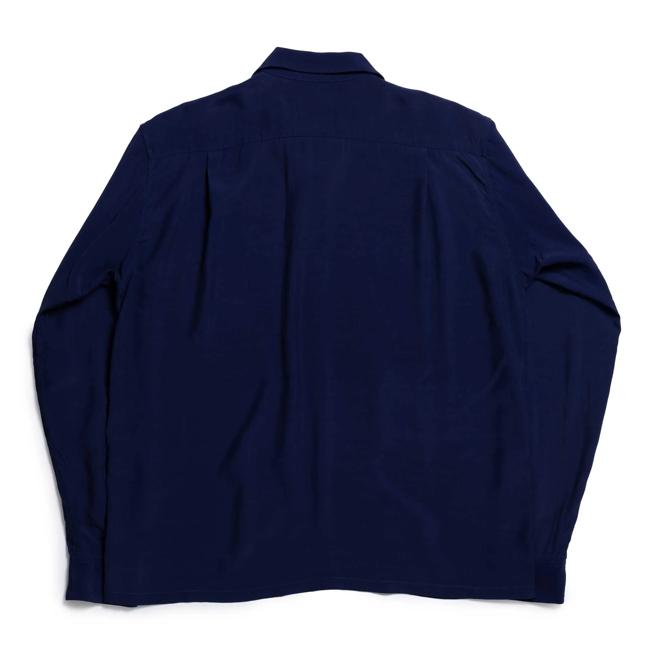 Style Eyes by Toyo Enterprise Plain Rayon Bowling Shirt Navy