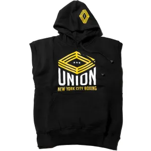 Union Boxing Sleeveless Hoodie - Black