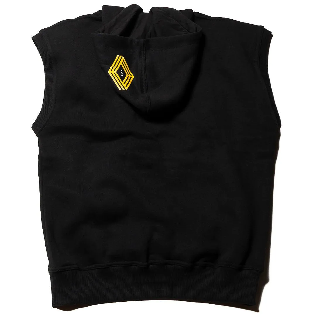 Union Boxing Sleeveless Hoodie - Black