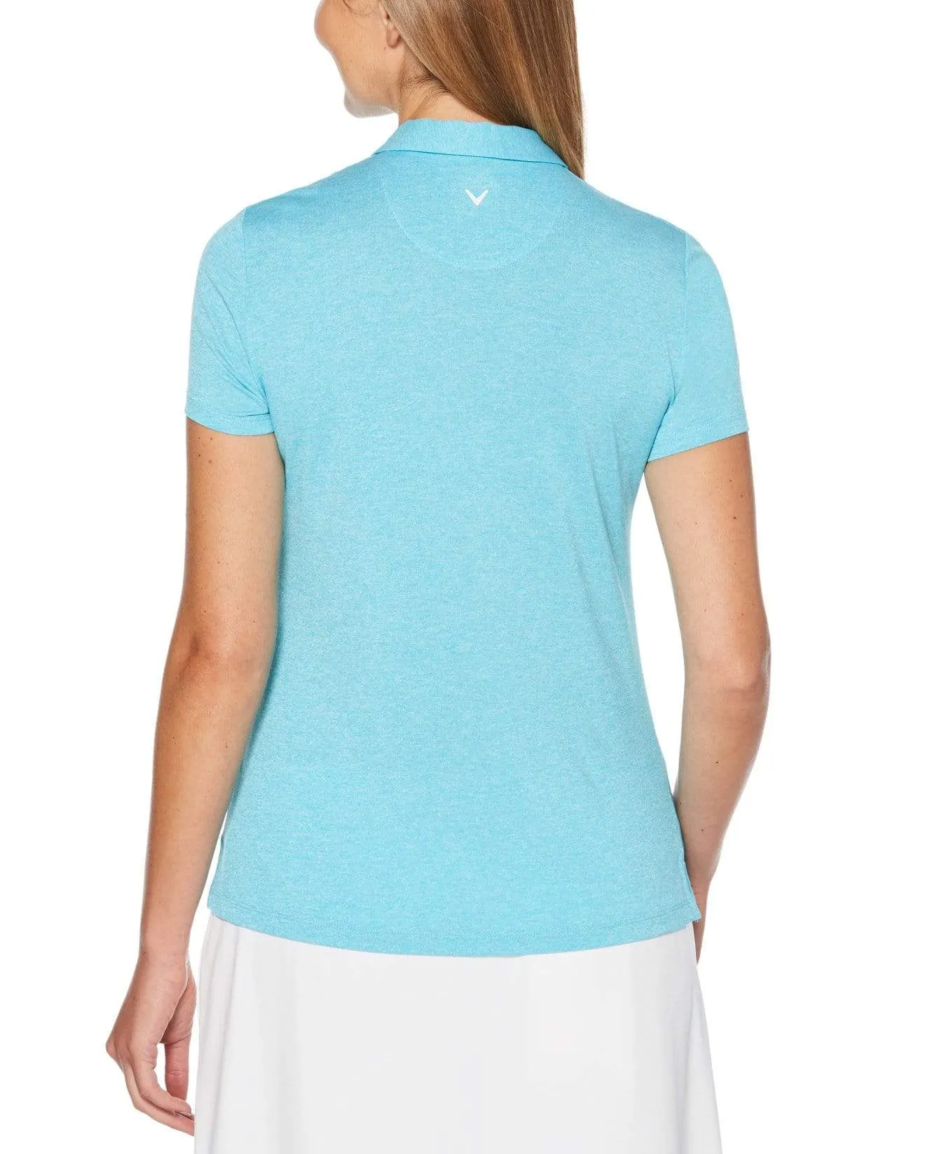 Womens 1/4 Zip Heather Polo