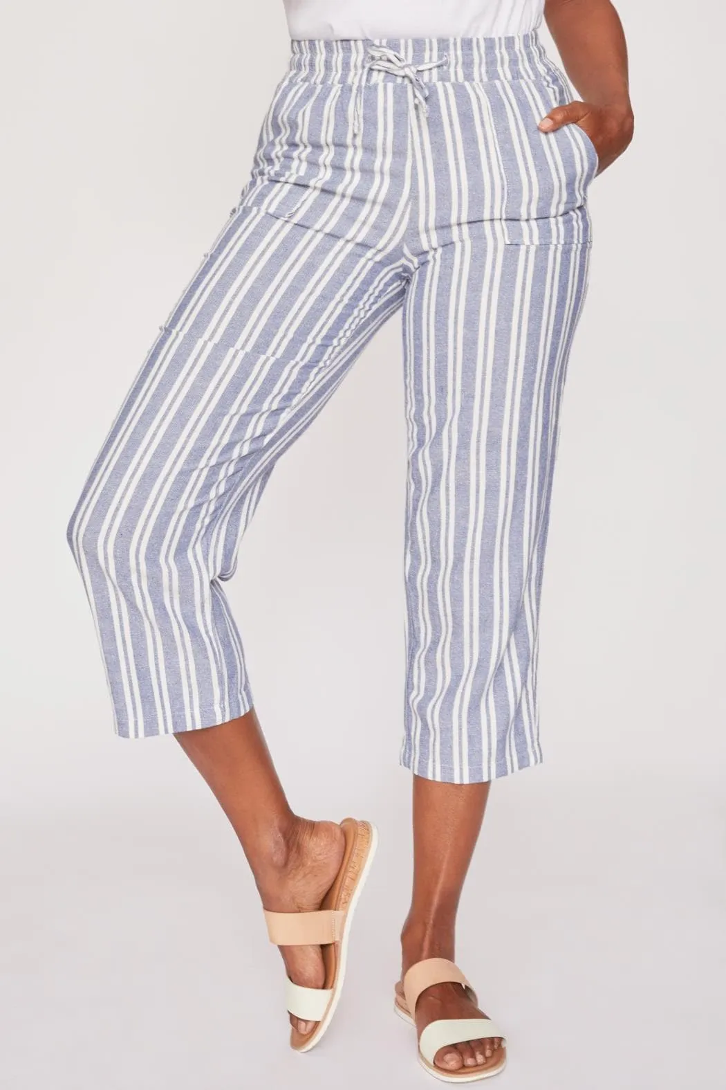 Women's Linen Lounge Pants with Elastic Waistband