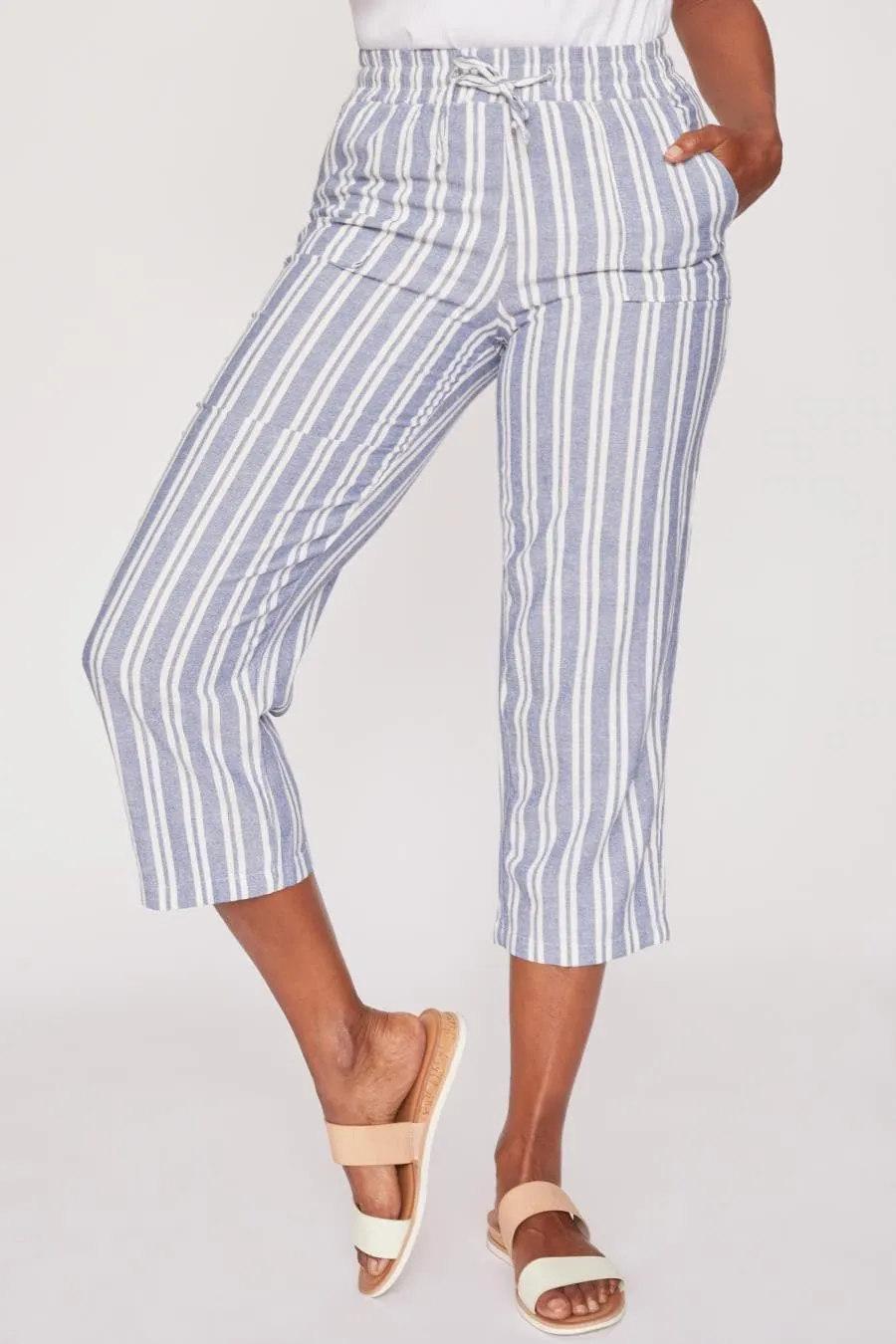 Women's Linen Lounge Pants with Elastic Waistband