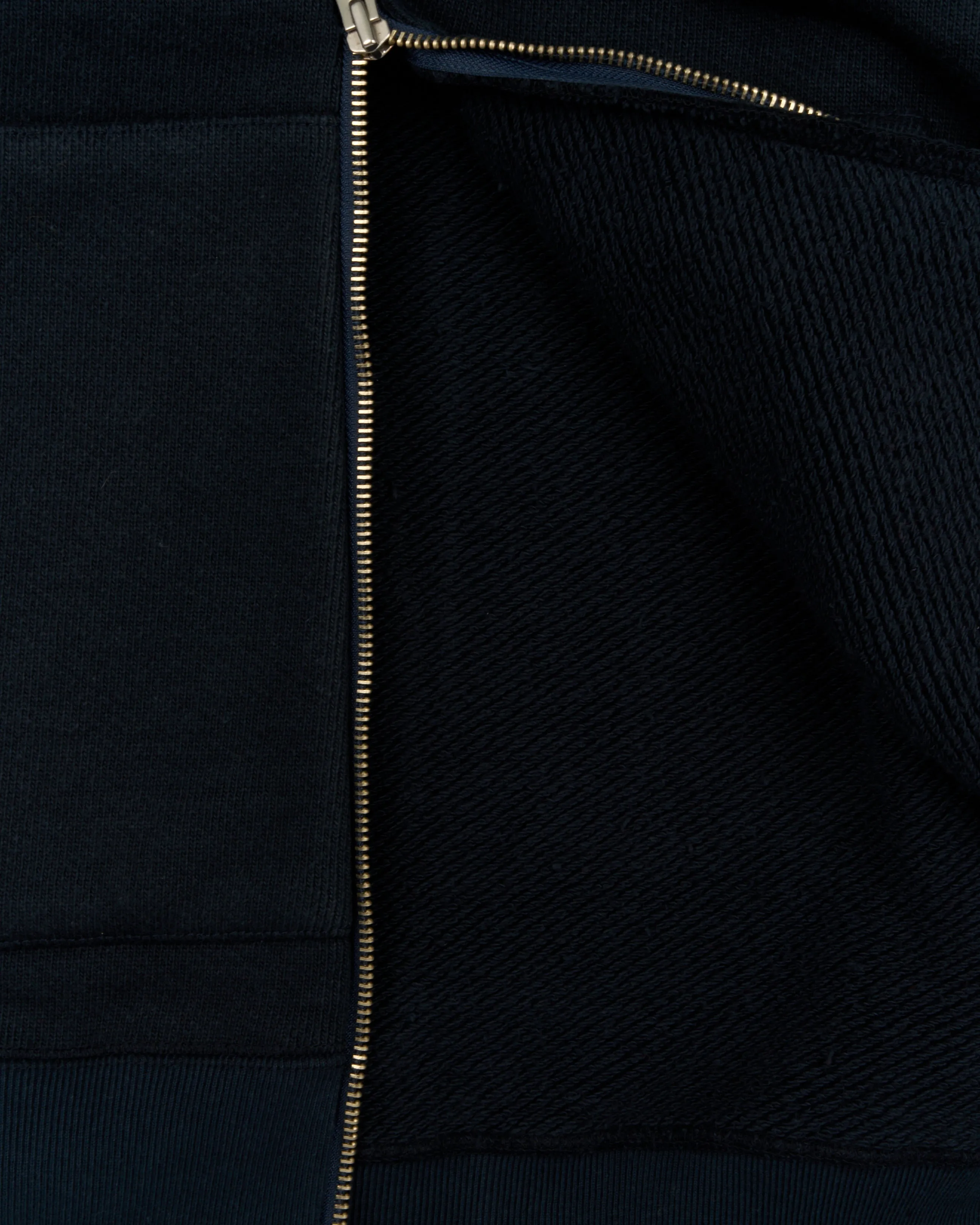 Wonder Looper 876gsm Double Heavyweight French Terry Zip Hoodie - Navy